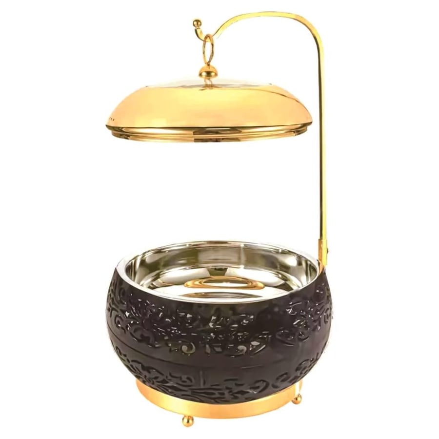 Golden pewter transparent buffet warmer 3 liters