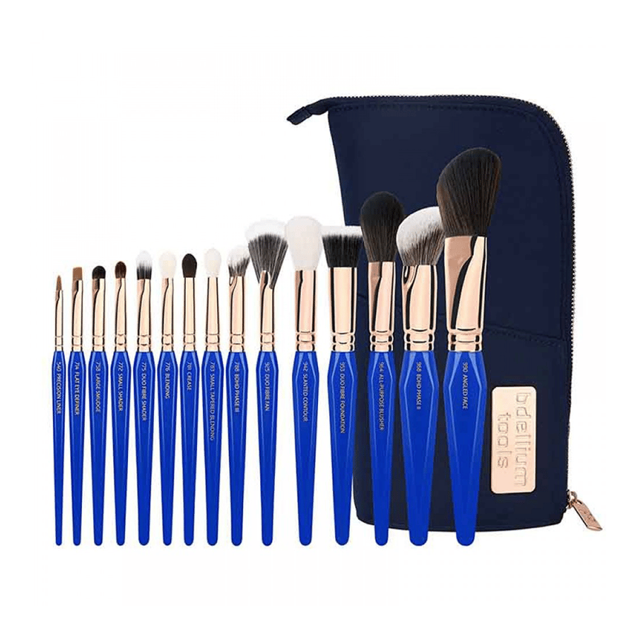 Bediolium face and eye makeup brush set 15 pieces
