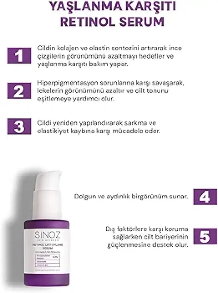 Sinuz Retinol Lift-Zilan Anti-Wrinkle and Skin Renewal Serum with Encapsulated Retinol Technology