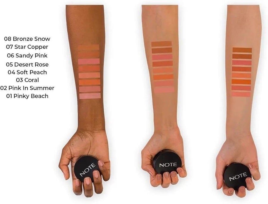 نوت أحمر خدود مضغوط لومينوس سيلك _Sandy Pink