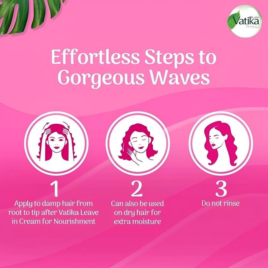 Softening hair styling cream for curls leave-on for hair from Vatika - 300ml