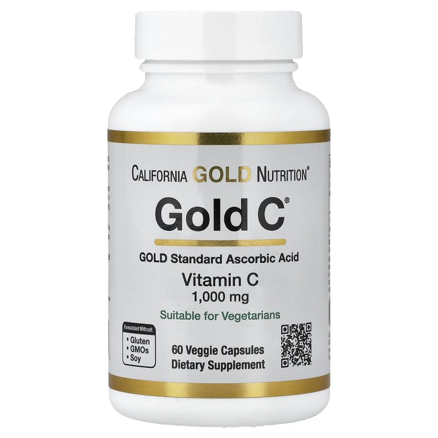 فيتامين (جـ) Gold C® المتوافق مع درجة دستور الأدوية الأمريكي (USP)، 1,000 ملجم، 60 كبسولة نباتية