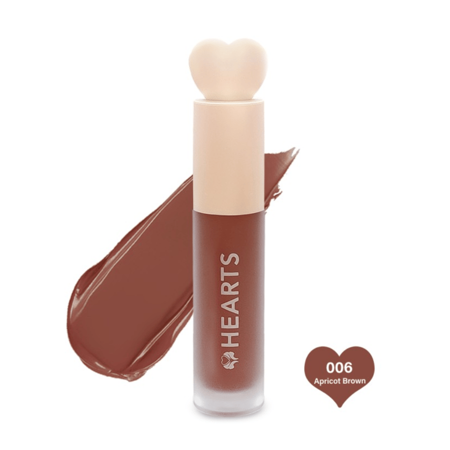 Hearts liquid matte lipstick - 006 Apricot Brown