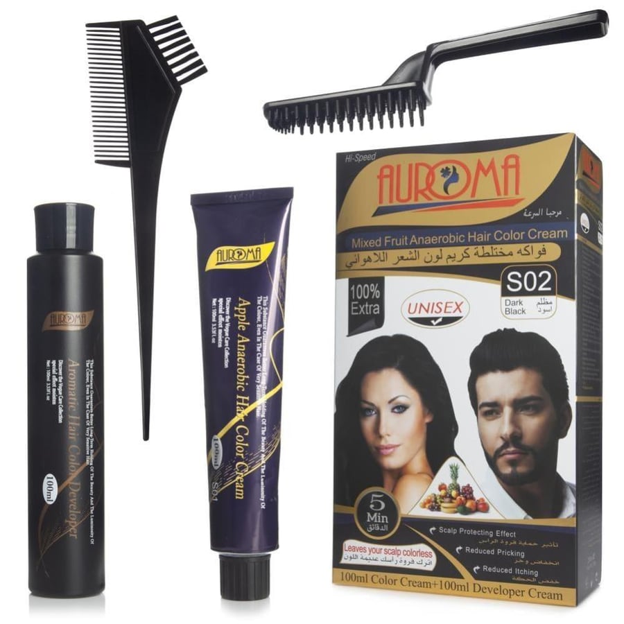 Oroama hair dye, dark black S02, 200 ml