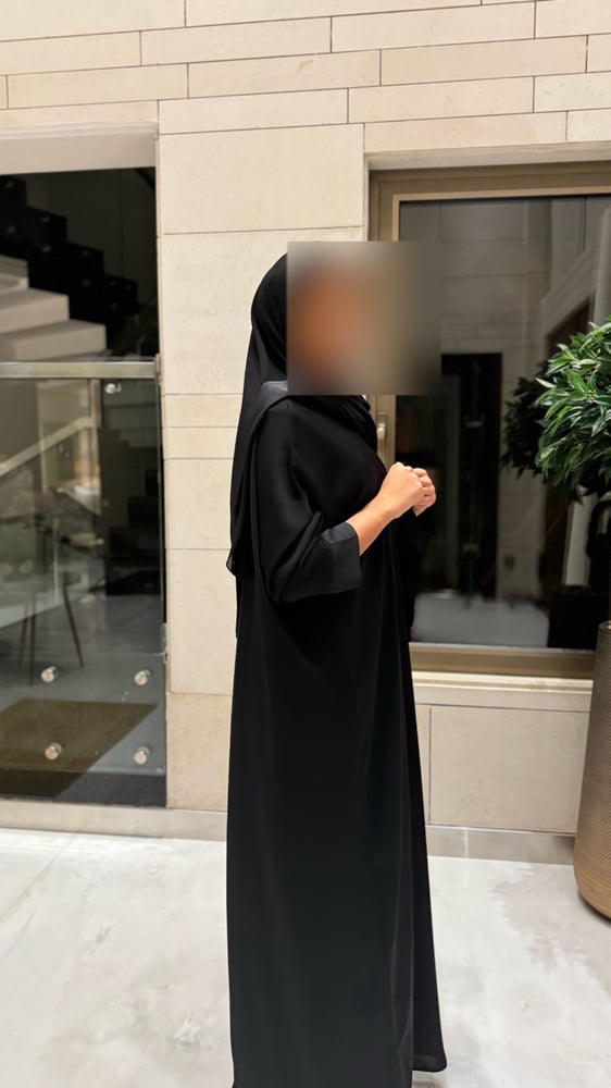 Half Bisht with Black Rounded Cuffs