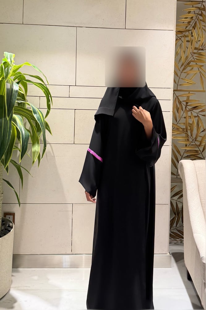 Black A-Line with Baby Fuchsia and Wide Sleeves