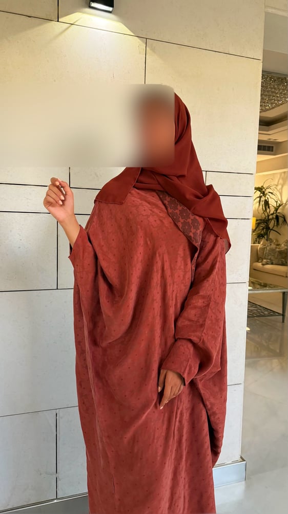 Bisht Abaya – Washed Japanese Silk in Terracotta