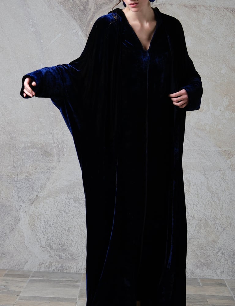 Half Bisht – Royal Navy Japanese Silk Velvet