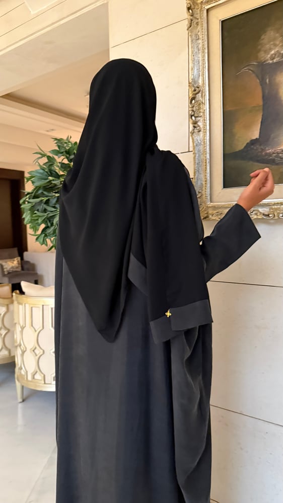 Half Bisht – Plain Washed Black Japanese Silk