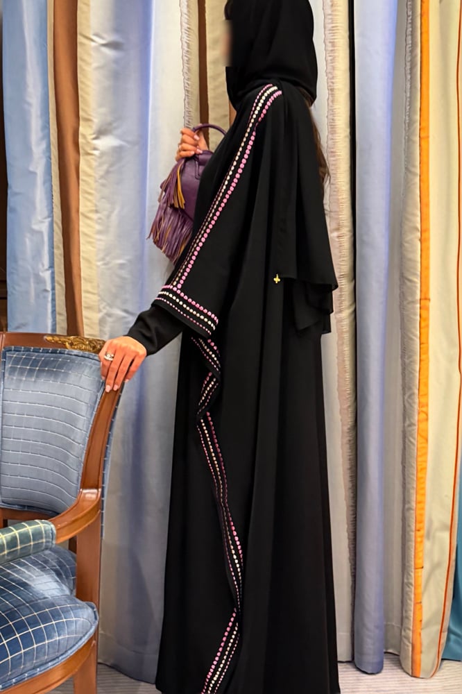 Bisht – Black with Multicolor Embroidery