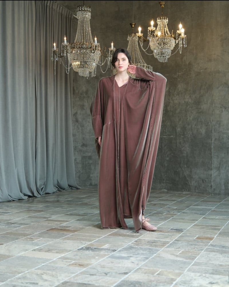 Half Bisht – Japanese Dusty Pink Velvet