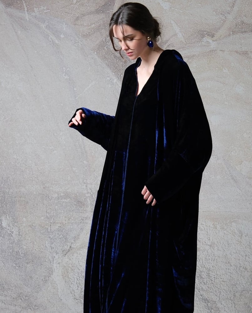 Half Bisht – Royal Navy Japanese Silk Velvet
