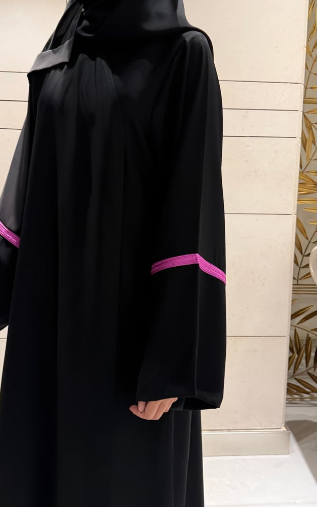 Black A-Line with Baby Fuchsia and Wide Sleeves
