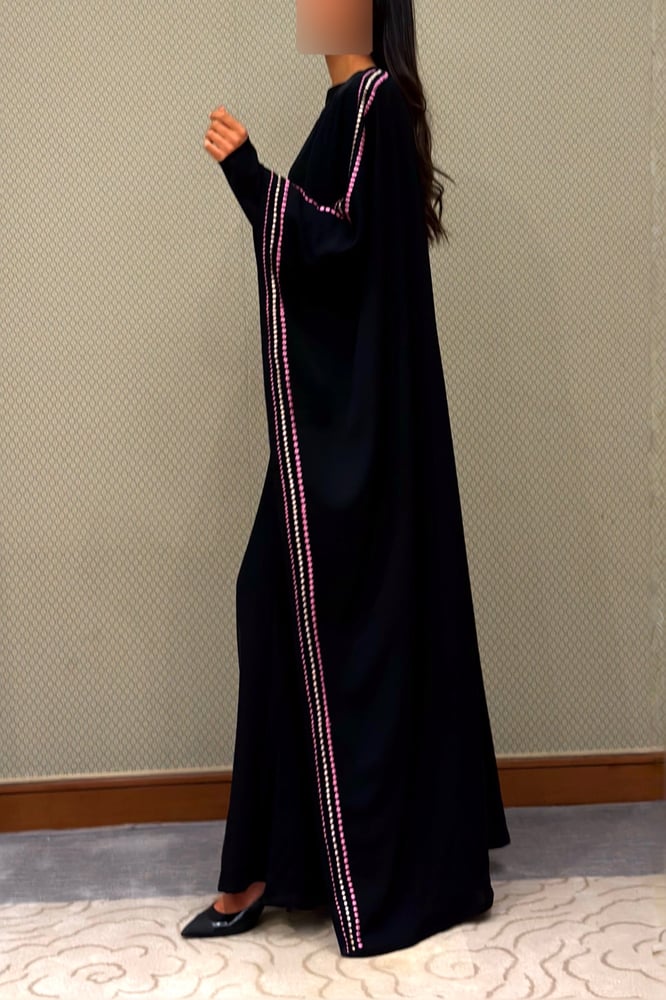 Bisht – Black with Multicolor Embroidery