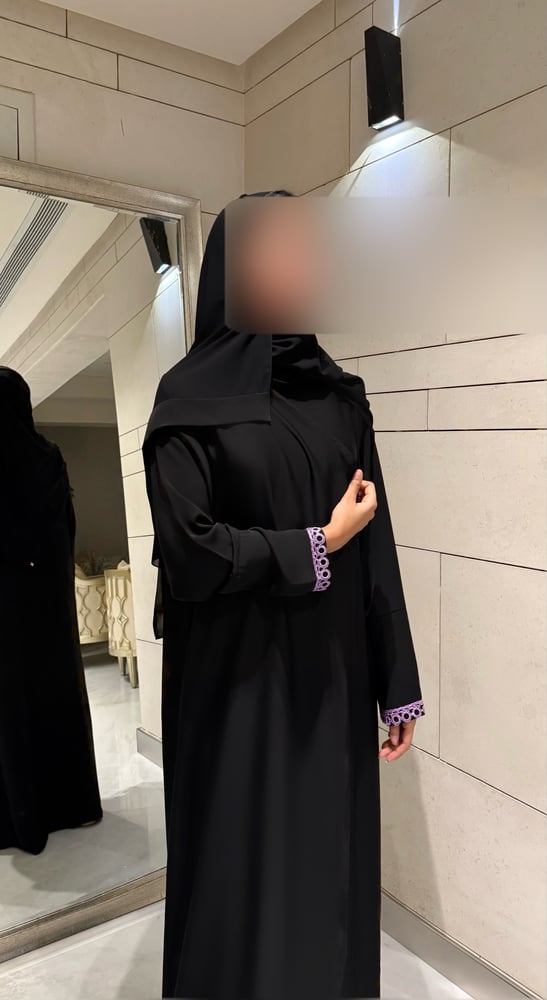 Black A line with Lavender Tricot trim