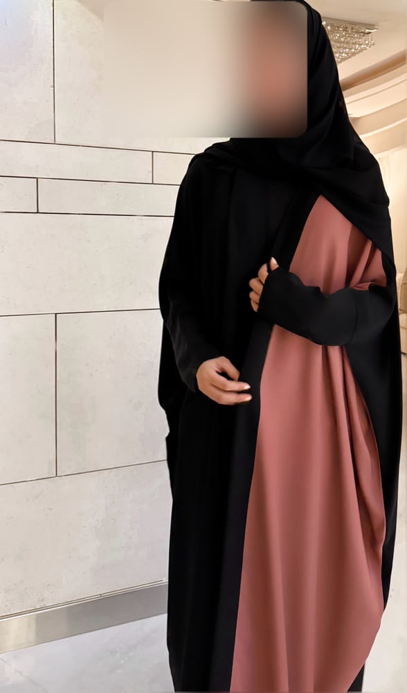 Side Panel Half Bisht – Black and Terracotta