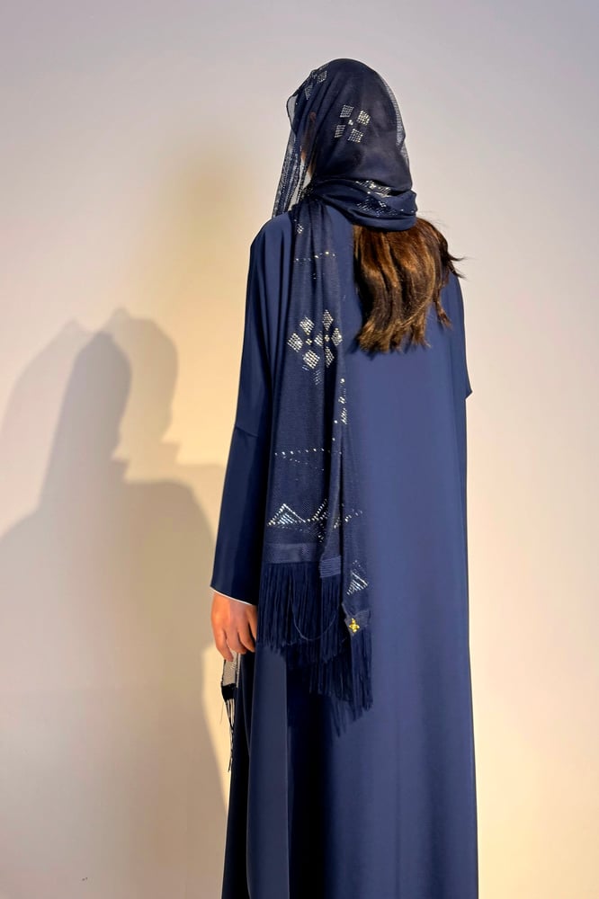 Naqda Tarha – Soft Tulle with Silver Hand Embroidery