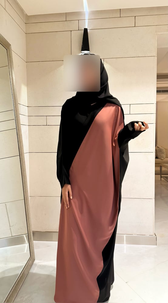 Side Panel Half Bisht – Black and Terracotta