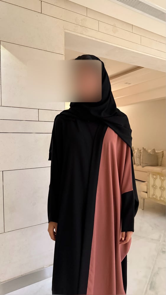 Side Panel Half Bisht – Black and Terracotta