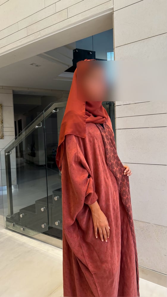 Bisht Abaya – Washed Japanese Silk in Terracotta