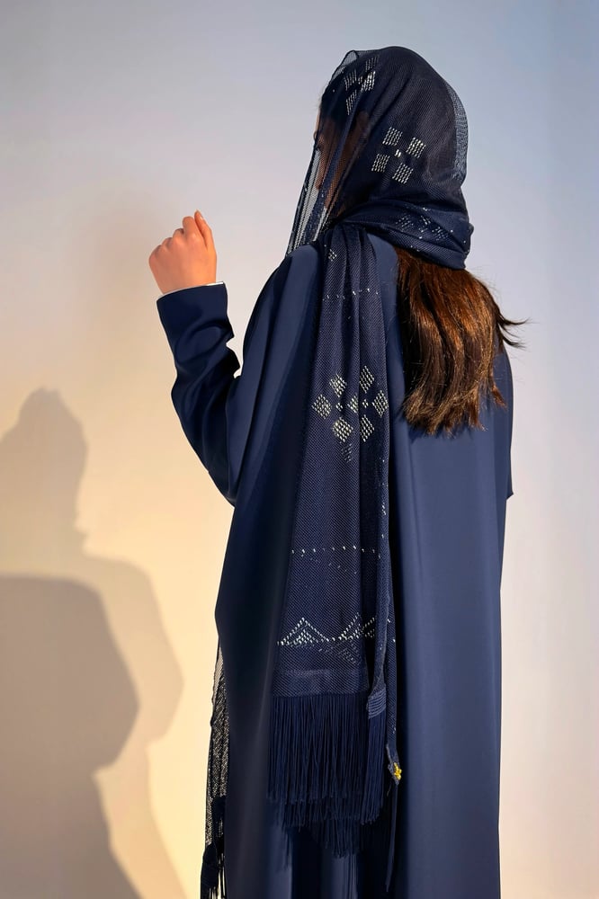 Naqda Tarha – Soft Tulle with Silver Hand Embroidery