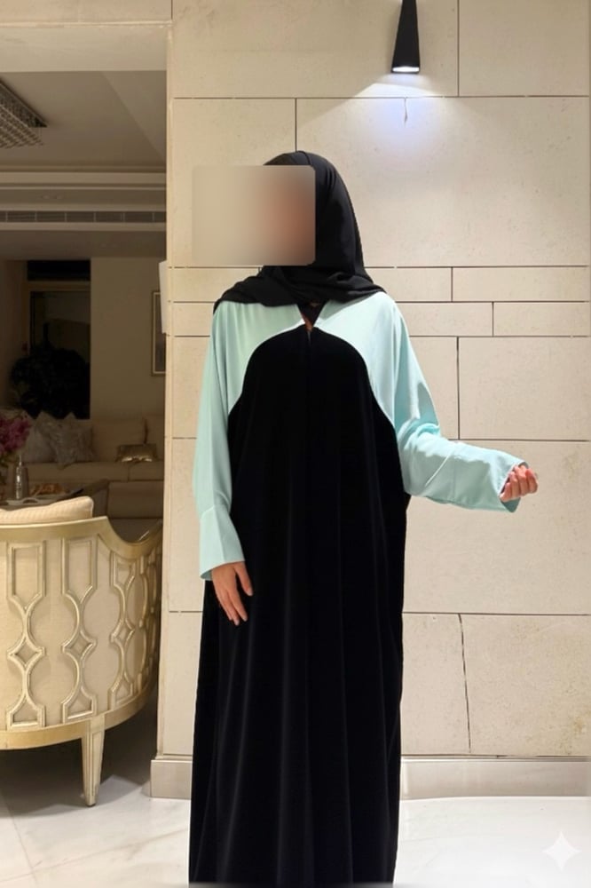Bisht Black Velvet with Tiffany Silk