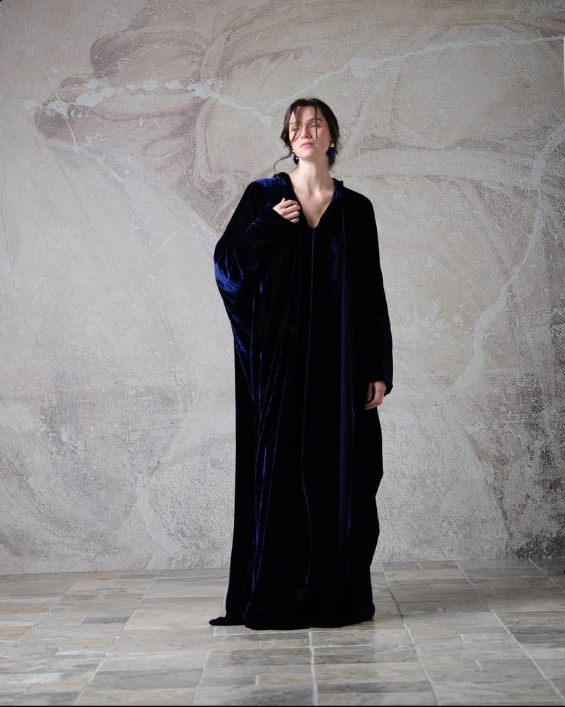 Half Bisht – Royal Navy Japanese Silk Velvet