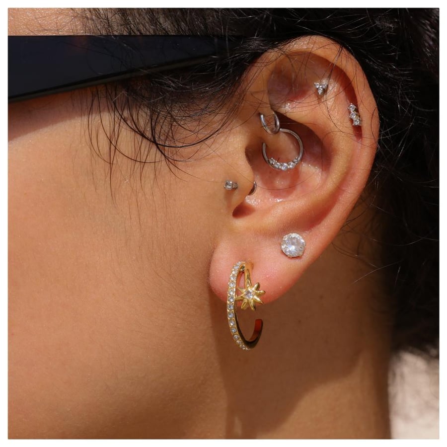 C Star earrings
