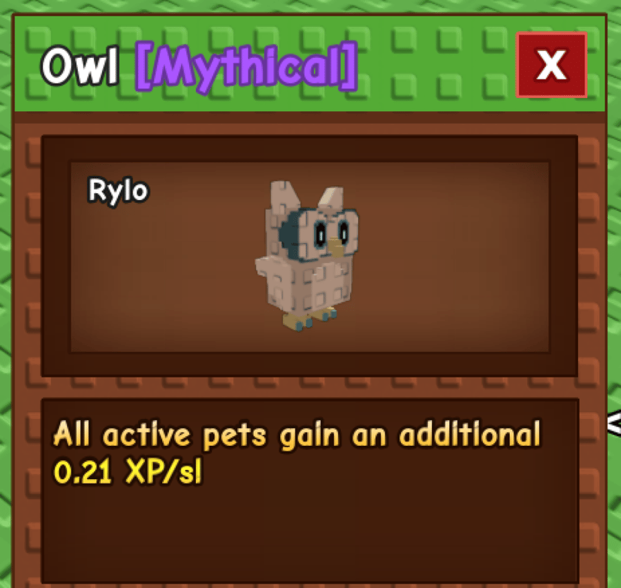 البومة Owl - ماب المزرعة Grow A Garden