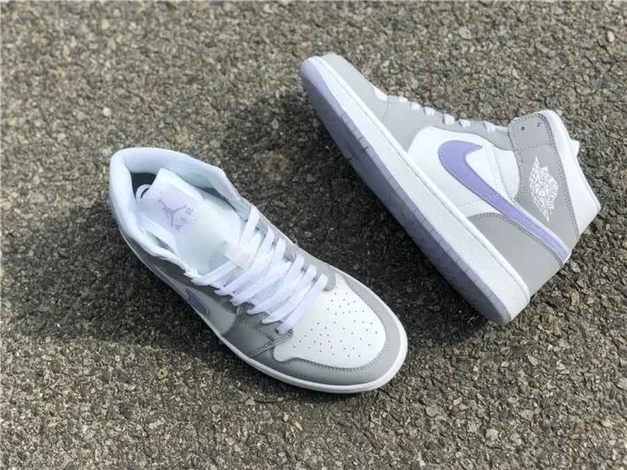 Air Jordan 1 Mid Aluminium Wolf Grey