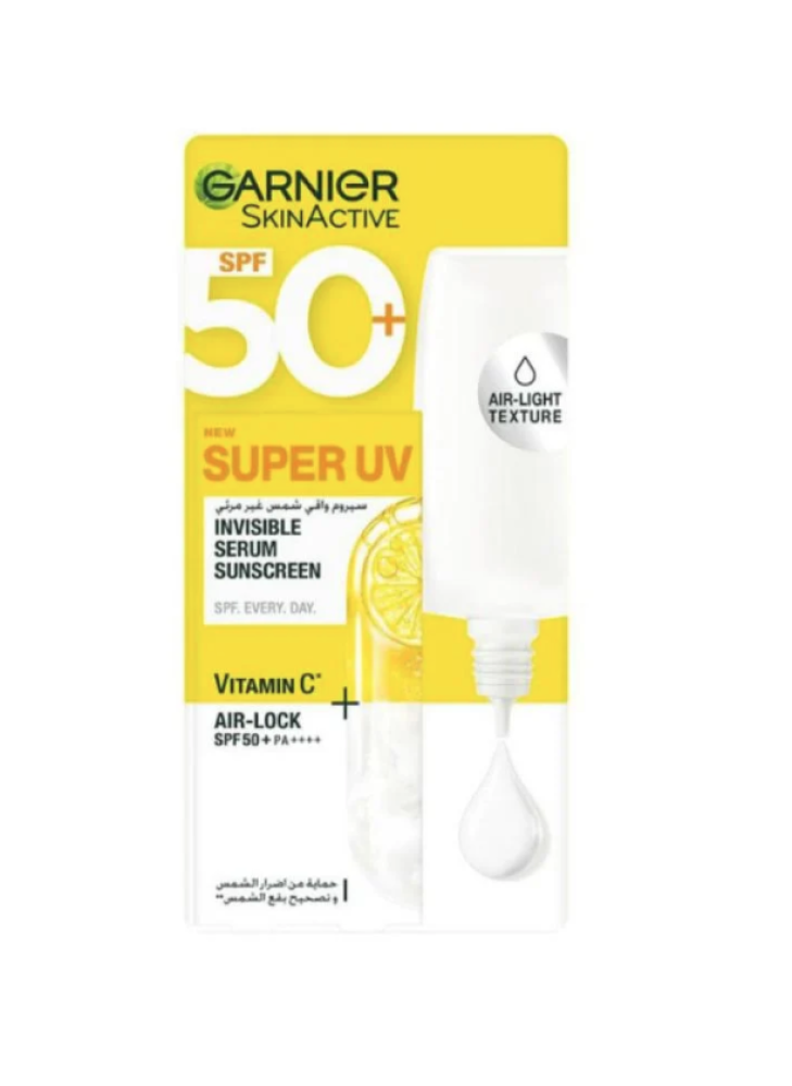 سيروم واقي شمس SPF50 سكين اكتيف سوبر يوفي غير مرئي من غارنييه , 30 مل