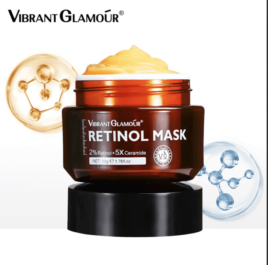 Retinol mask with 2% retinol and x5 ceramide - renews skin appearance - reduces fine lines - wrinkles and uneven skin texture - Centella Asiatica - aloe vera