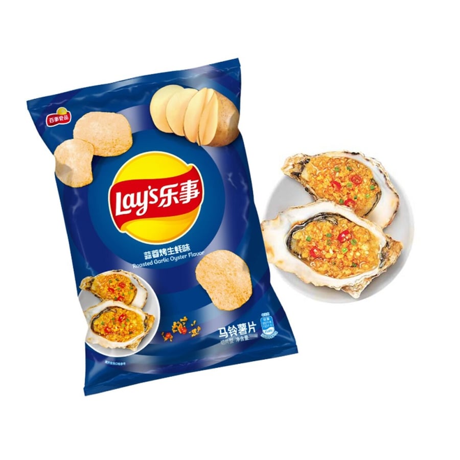 ليز صيني بنكهة المحار بالثوم المشوي