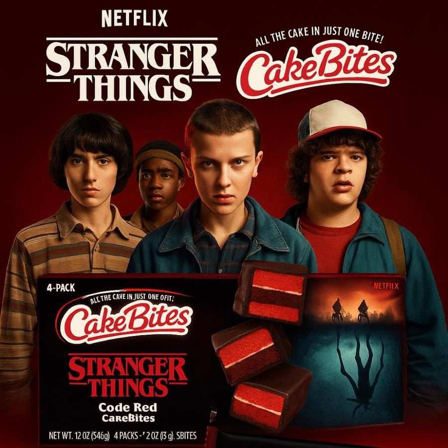 كيك مسلسل سترينجير ثينقز stranger things بنكهه الكوفينيتي كيك