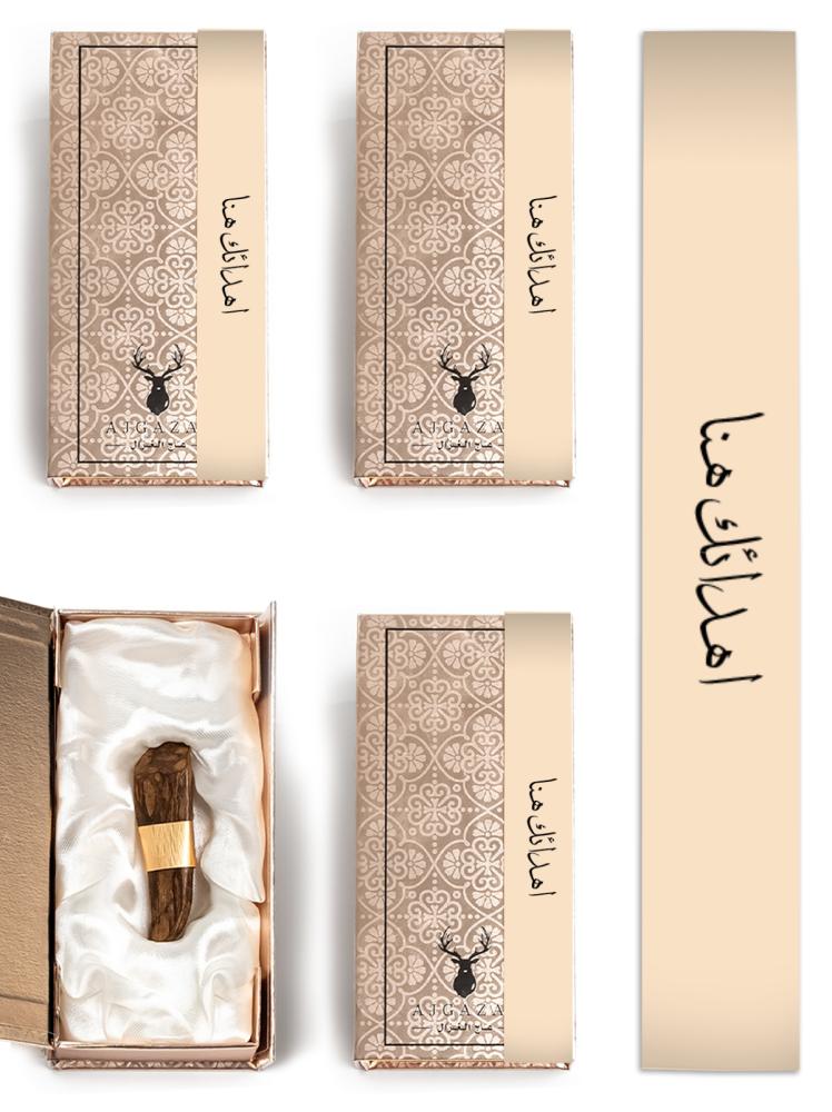 توزيعات دهن عود في علب هدايا صغيره عليها اكتب اهدائك من متجر عاج  غزال