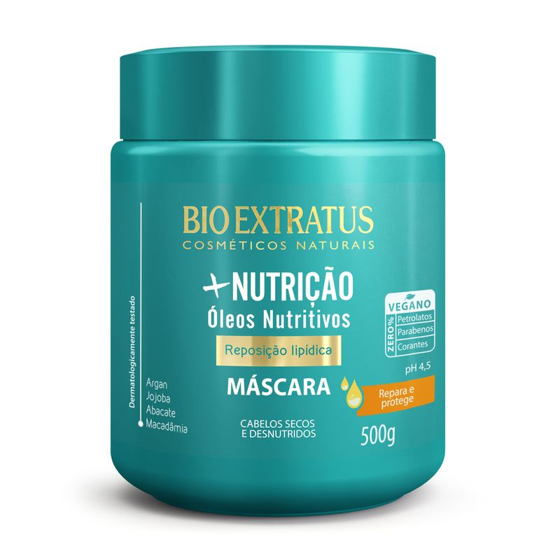 قناع +التغذية - 500 جرام - ترطيب وتغذية مكثفة بزيوت فاخرة - Bio Extratus - برازيلي أصلي