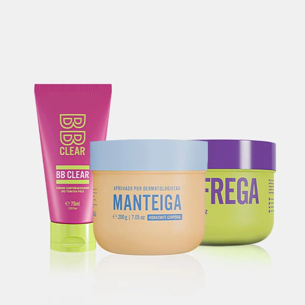 مجموعة عناية بالبشرة – beleza brasileira – ثلاث منتجات للعناية بالبشرة – Made in Brazil