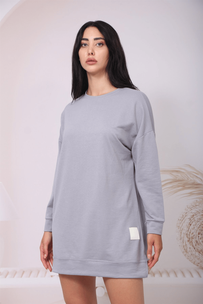 سويت شيرت نسائي – modacan toptan – رمادي – قطن – S-M-L-XL – صنع في تركيا