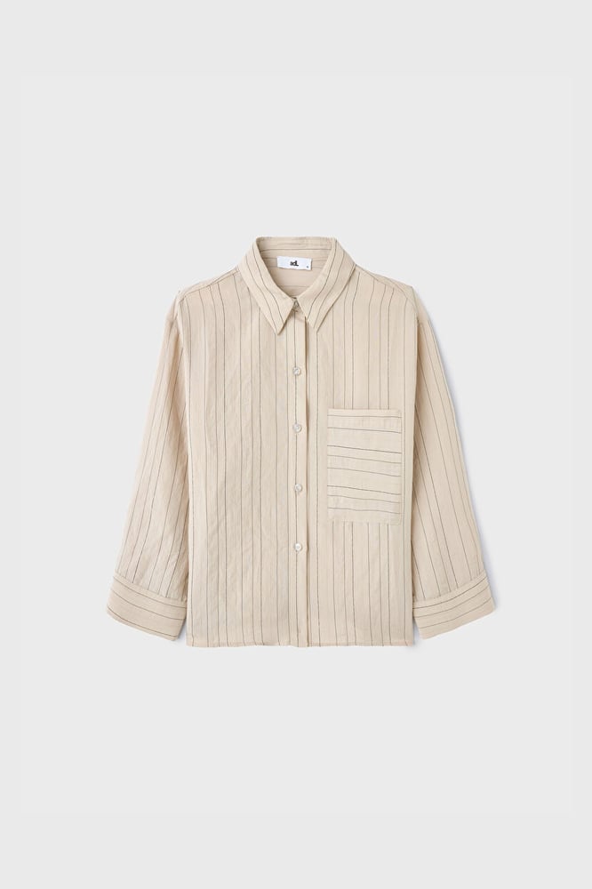 قميص نسائي – ADL – بيج مخطط – مودال   – XS S M L XL XXL- صنع في تركيا