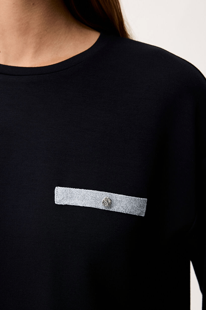 بلوزة نسائية – ADL – أسود – فيسكوز – XS S M L XL XXL- صنع في تركيا