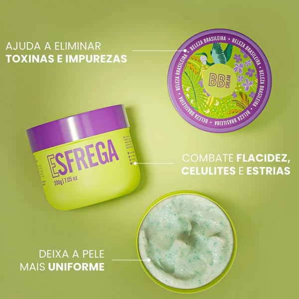 طقم عناية بالجسم – Beleza Brasileira – زبدة الكوبواسو والكافيين الطبيعي – 3 قطع – Made in Brazil