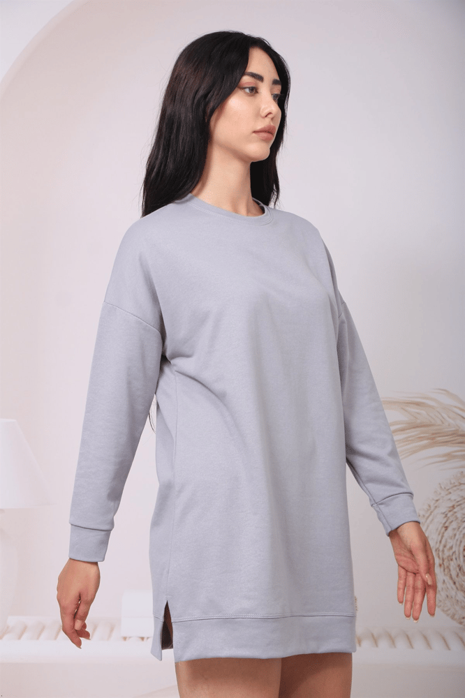 سويت شيرت نسائي – modacan toptan – رمادي – قطن – S-M-L-XL – صنع في تركيا