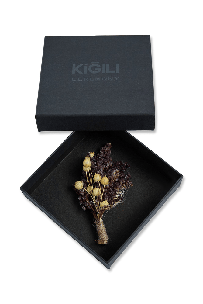دبوس بوتونيير - kigili – بيج فاتح – إكسسوار معدني – تصميم ورد – صنع في تركيا