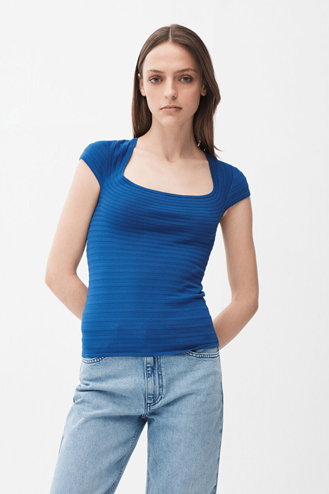 بلوزة نسائية – ADL – ازرق  – فيسكوز – XS S M L XL XXL- صنع في تركيا