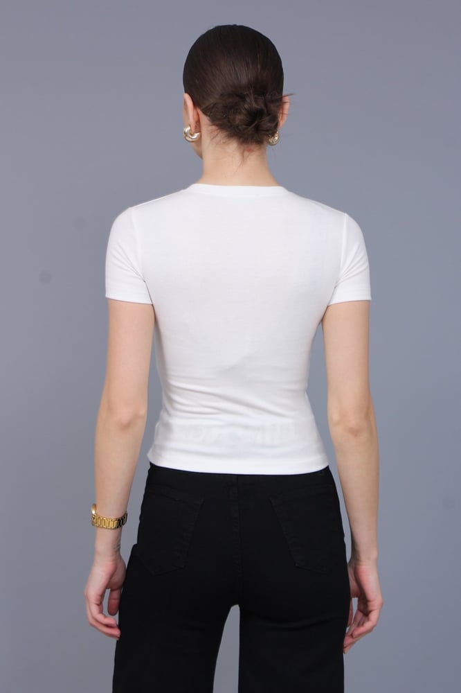 توب نسائي – modacan toptan – قصة كروب – قماش ريب  – أبيض – S-XL – صنع في تركيا