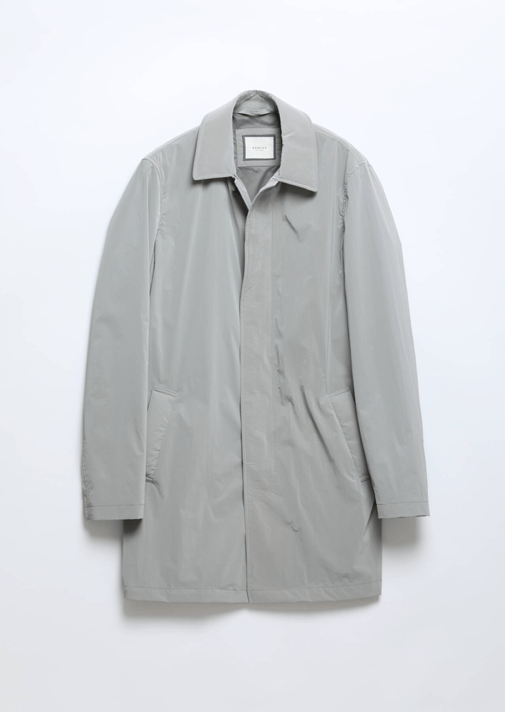 معطف رجالي – Ramsey – رمادي – ياقة قميص – بولي أميد -  S، M، L، XL، XXL، XXXL - صنع في تركيا