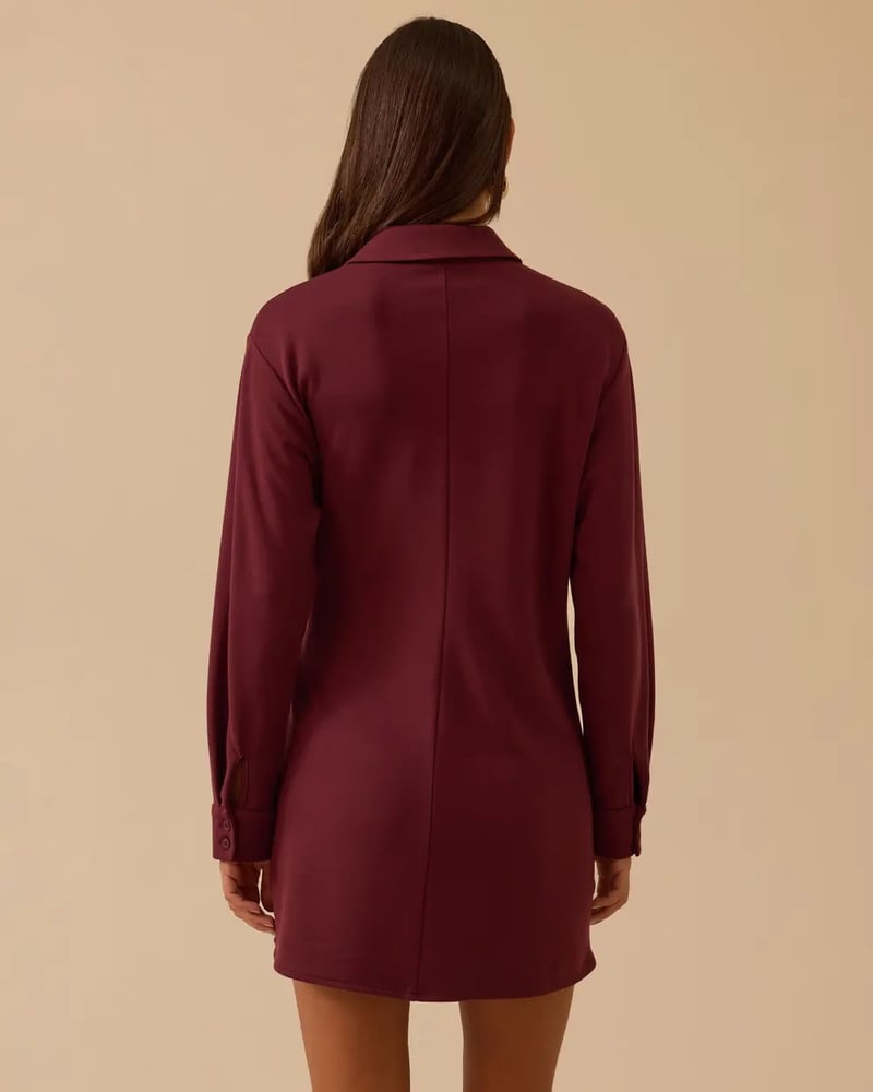 سترة نسائية – secilstore – بورغندي – محبوكة – تفاصيل رباط – كريب – S، M، L – صنع في تركيا