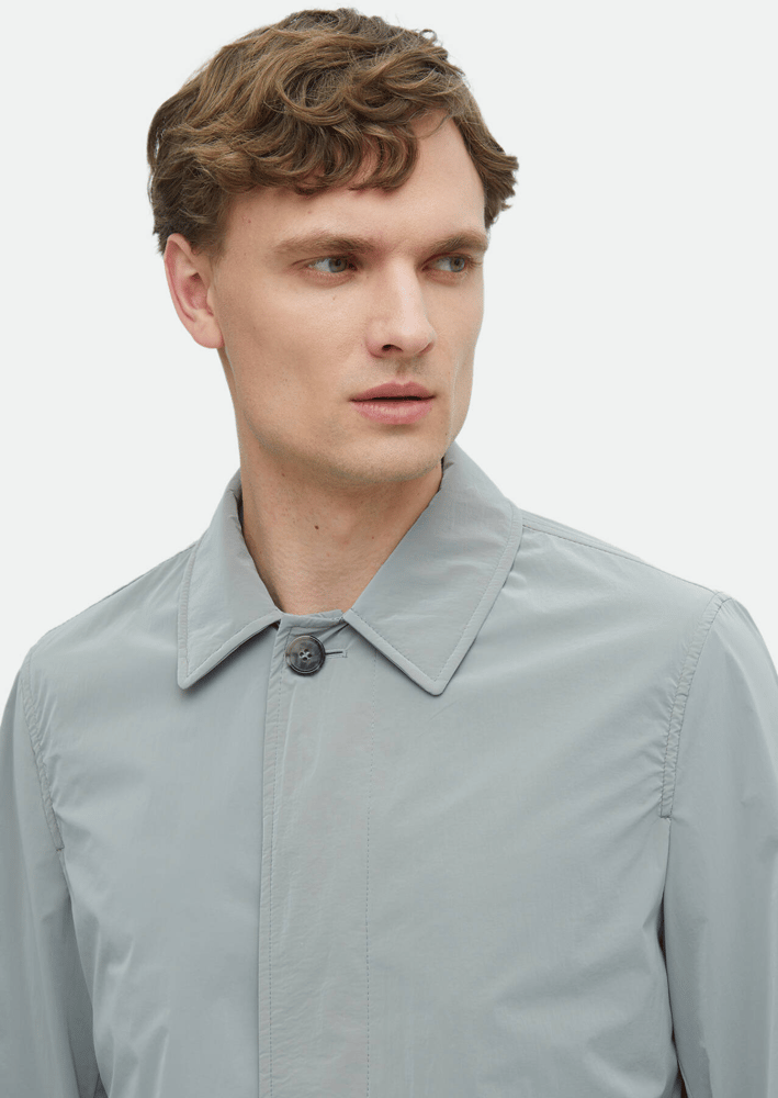 معطف رجالي – Ramsey – رمادي – ياقة قميص – بولي أميد -  S، M، L، XL، XXL، XXXL - صنع في تركيا