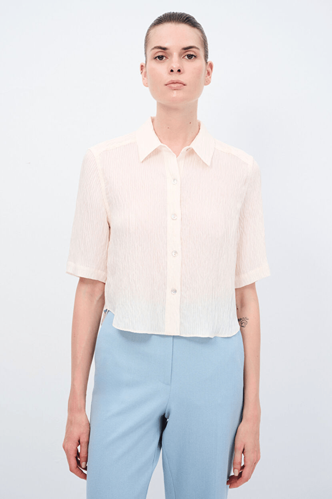 قميص نسائي – ADL – ابيض – نسيج مستدام – XS S M L XL XXL- صنع في تركيا