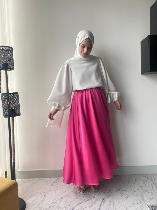 تنورة نسائية – Al-tatari – فوشيا – ساتان - 36-38-40-42 - صنع في تركيا